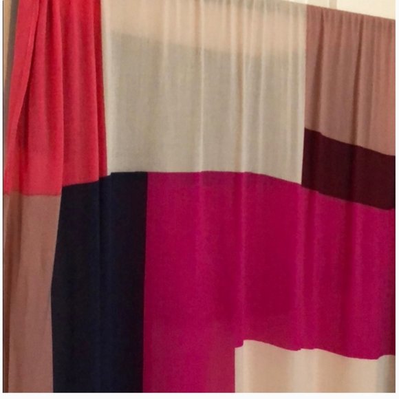 kate spade pink black white colorblock scarf nwot - Picture 8 of 8